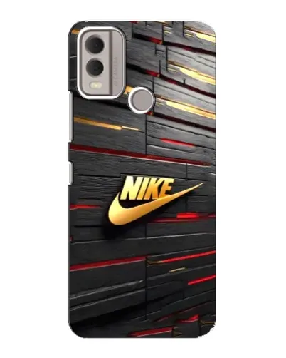 Чехол для Nokia C22 с картинкой «Золотой Nike на металле» Чехол для Nokia C22 с картинкой «Золотой Nike на металле»