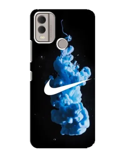 Чехол для Nokia C22 с картинкой «Nike и синий дым» Чехол для Nokia C22 с картинкой «Nike и синий дым»