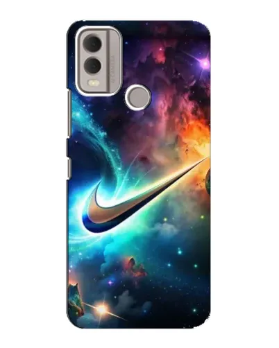 Чехол для Nokia C22 с картинкой «Космический Nike Swoosh» Чехол для Nokia C22 с картинкой «Космический Nike Swoosh»