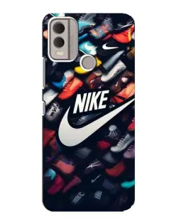 Чехол для Nokia C22 с картинкой «Коллекция кроссовок Nike»