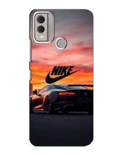 Чехол для Nokia C22 с картинкой «Nike и суперкар»