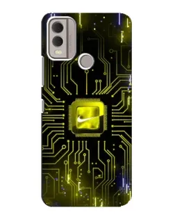Чехол для Nokia C22 с картинкой «Nike — золотая искра»