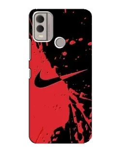 Чохол для Nokia C22 з картинкою «Червоні бризки Nike»