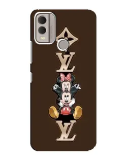 Чехол для Nokia C22 с картинкой «LV и Микки Маус»
