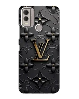Чехол для Nokia C22 с картинкой «Кожаная текстура LV»