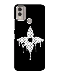 Чехол для Nokia C22 с картинкой «Цветочная монограмма»