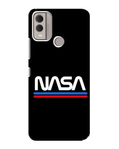 Чехол для Nokia C22 с картинкой «NASA — классика Red Blue» Чехол для Nokia C22 с картинкой «NASA — классика Red Blue»