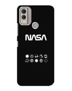 Чехол для Nokia C22 с картинкой «NASA — технический принт»