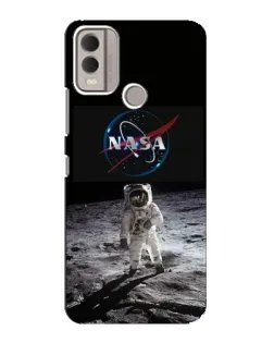Чехол для Nokia C22 с картинкой «Астронавт на Луне»
