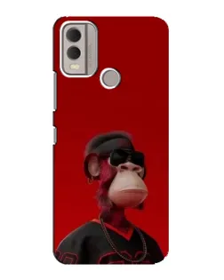 Чехол для Nokia C22 с картинкой «Bored Ape в красном» Чехол для Nokia C22 с картинкой «Bored Ape в красном»