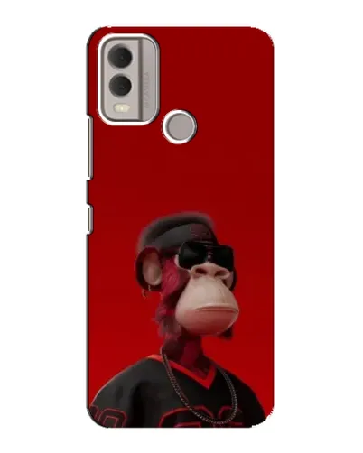 Чехол для Nokia C22 с картинкой «Bored Ape в красном» Чехол для Nokia C22 с картинкой «Bored Ape в красном»