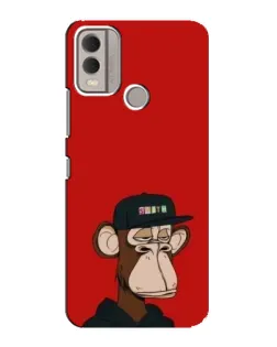 Чехол для Nokia C22 с картинкой «Bored Ape — красный фон» Чехол для Nokia C22 с картинкой «Bored Ape — красный фон»