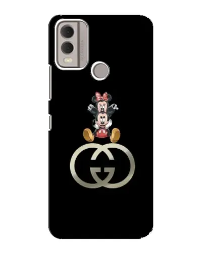 Чехол для Nokia C22 с картинкой «Минни Маус на лого»