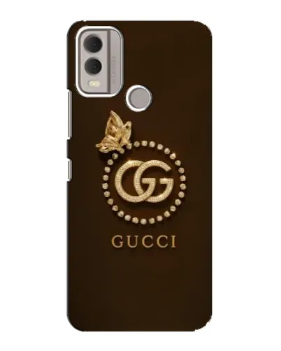 Чехол для Nokia C22 с картинкой «Gucci — золотая бабочка»
