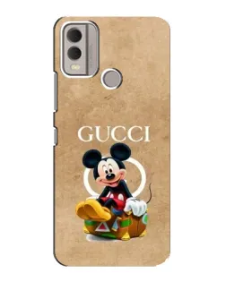 Чехол для Nokia C22 с картинкой «Микки Маус Gucci — крафт»