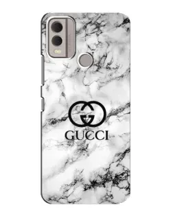 Чехол для Nokia C22 с картинкой «Gucci — мраморный шик»