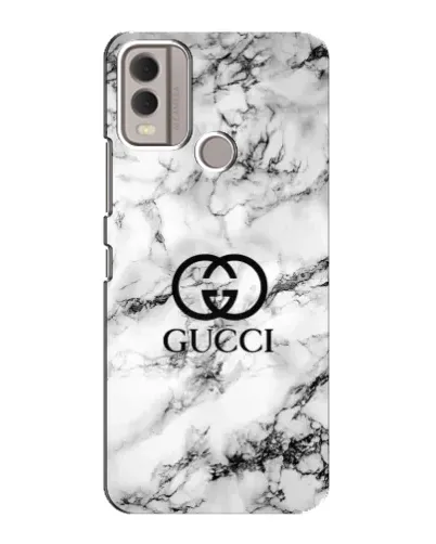 Чехол для Nokia C22 с картинкой «Gucci — мраморный шик»