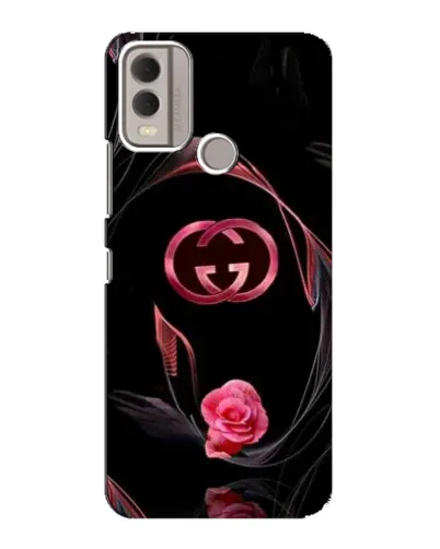 Чехол для Nokia C22 с картинкой «Gucci — неоновая роза»