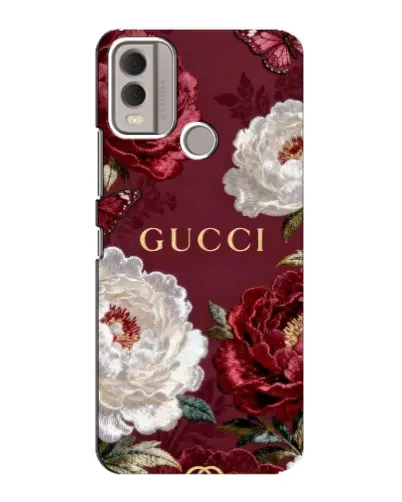 Чохол для Nokia C22 з картинкою «Gucci — бордові троянди» Чохол для Nokia C22 з картинкою «Gucci — бордові троянди»