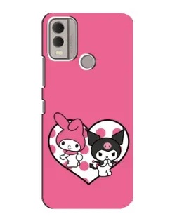 Чехол для Nokia C22 с картинкой «Kuromi и My Melody»