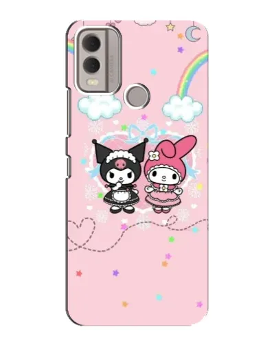 Чехол для Nokia C22 с картинкой «My Melody и Kuromi» Чехол для Nokia C22 с картинкой «My Melody и Kuromi»