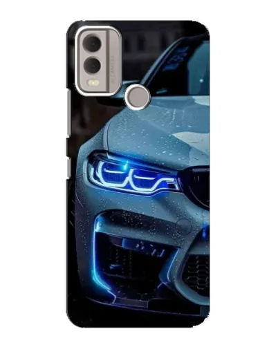 Чехол для Nokia C22 с картинкой «Взгляд BMW с синими фарами» Чехол для Nokia C22 с картинкой «Взгляд BMW с синими фарами»
