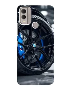 Чехол для Nokia C22 с картинкой «Колесо BMW вблизи»