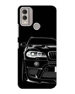 Чехол для Nokia C22 с картинкой «Темный силуэт BMW»