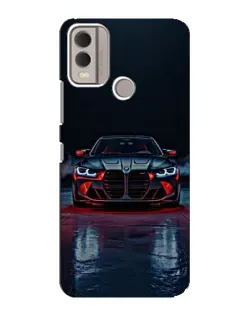 Чехол для Nokia C22 с картинкой «BMW на мокрой дороге»