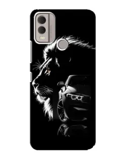 Чехол для Nokia C22 с картинкой «BMW и лев»