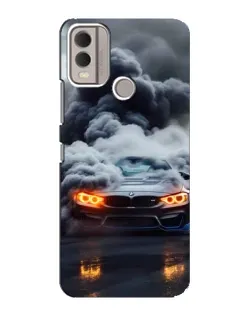 Чехол для Nokia C22 с картинкой «BMW в дыму»