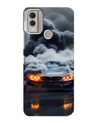 Чехол для Nokia C22 с картинкой «BMW в дыму» Чехол для Nokia C22 с картинкой «BMW в дыму»