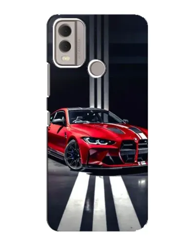 Чехол для Nokia C22 с картинкой «Красная BMW на дороге» Чехол для Nokia C22 с картинкой «Красная BMW на дороге»
