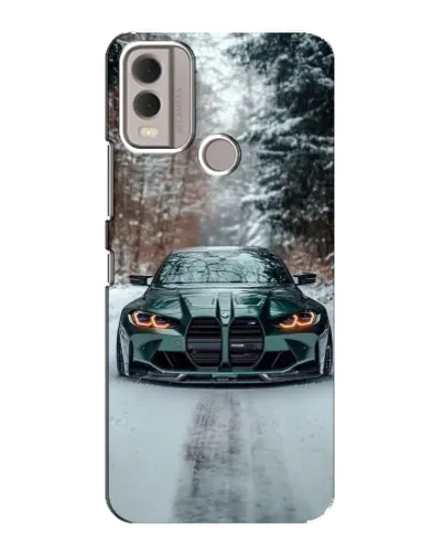 Чехол для Nokia C22 с картинкой «BMW в зимнем лесу» Чехол для Nokia C22 с картинкой «BMW в зимнем лесу»