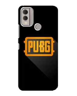 Чехол для Nokia C22 с картинкой «PUBG — рамка лого»