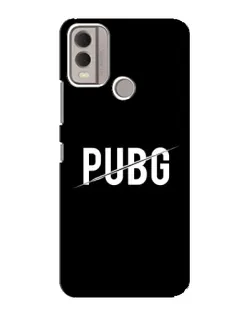 Чехол для Nokia C22 с картинкой «PUBG — белый логотип»