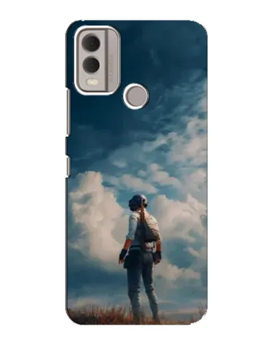 Чехол для Nokia C22 с картинкой «Герой PUBG на скале» Чехол для Nokia C22 с картинкой «Герой PUBG на скале»