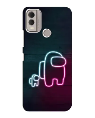 Чехол для Nokia C22 с картинкой «Among Us неон-арт» Чехол для Nokia C22 с картинкой «Among Us неон-арт»