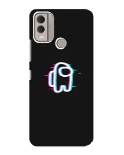 Чехол для Nokia C22 с картинкой «Among Us неон»