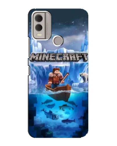 Чехол для Nokia C22 с картинкой «Minecraft ледяной мир» Чехол для Nokia C22 с картинкой «Minecraft ледяной мир»