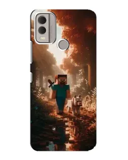 Чехол для Nokia C22 с картинкой «Стив в лесу»