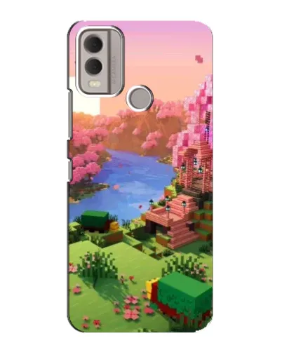 Чехол для Nokia C22 с картинкой «Розовое дерево Minecraft» Чехол для Nokia C22 с картинкой «Розовое дерево Minecraft»