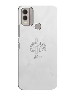 Чехол для Nokia C22 с картинкой «Иоанна 3:16 Крест»