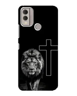 Чехол для Nokia C22 с картинкой «Лев и Крест»