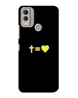 Чехол для Nokia C22 с картинкой «Сердце и Крест»