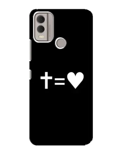 Чехол для Nokia C22 с картинкой «Крест и Сердце» Чехол для Nokia C22 с картинкой «Крест и Сердце»