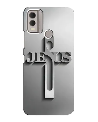 Чехол для Nokia C22 с картинкой «Металлический крест Jesus» Чехол для Nokia C22 с картинкой «Металлический крест Jesus»