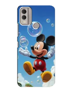 Чехол для Nokia C22 с картинкой «Mickey и мыльные пузыри»