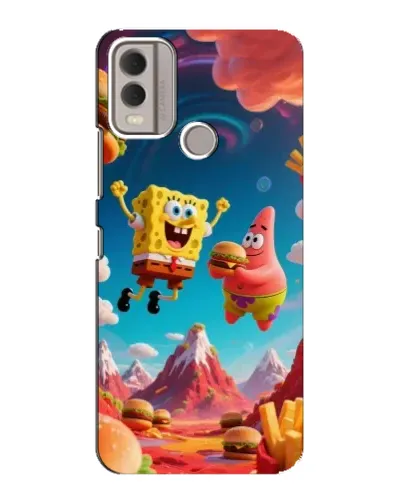 Чехол для Nokia C22 с картинкой «Космический фастфуд»