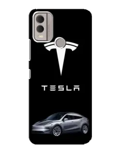Чехол для Nokia C22 с картинкой «Tesla Model Y»